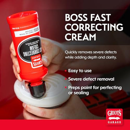 Griot's Garage BOSS Fast Correcting Cream for Car Polishing and Detailing, Swirl, Scratch Remover for Vehicles, 16oz - size: 16oz