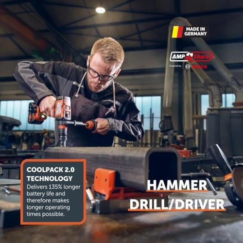 Fein 18V AS 4-Speed Cordless Drill/Driver Set with Hammer Function - Brushless PowerDrive - Includes 8-Piece Bit Set, 1 Rechargeable Battery, Charger - ASCM 18-4 QMP AS, 71161562090 - style: ASCM 18-4 QMP