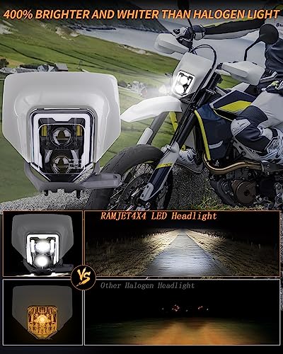 LED Dirt Bike Headlight Enduro Motocross Lights for 2017-2024 Husqvarna - color: white C