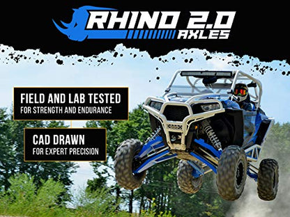 SuperATV Heavy Duty Rhino 2.0 Axle for Polaris RZR 4 800 / S 800 (2009-2014) - Stock Length - Front - 100% Stronger Than Stock - size: Front