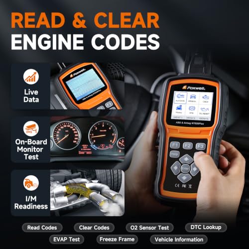 FOXWELL NT630 Plus OBD2 Scanner with ABS and SRS, ABS Auto Bleed, 4 Resets