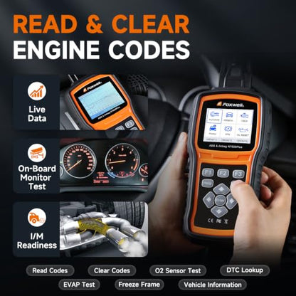 FOXWELL NT630 Plus OBD2 Scanner with ABS and SRS, ABS Auto Bleed, 4 Resets