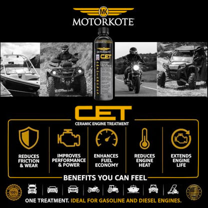 MotorKote Ceramic Engine Treatment Oil Additive for Engine Protection | 12 oz