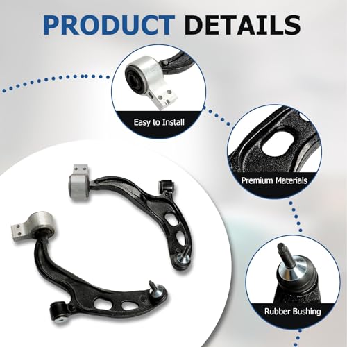 WFLNHB 2Pcs Front Lower Control Arm Ball Joint Assembly Driver and Passenger Side Kit Replacement for Ford Flex 2010-2012 Replacement for Lincoln MKT 2009-2012