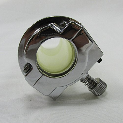 Chrome 1" SINGLE CABLE Throttle Assembly: Clamp & Sleeve for SINGLE Throttle Cable Harley Models: 1974-1980 Wide Glide, Super Glide, Fat Bob, Low Rider, Sportster & 1975-1980 Electra Glide, Tour Glide