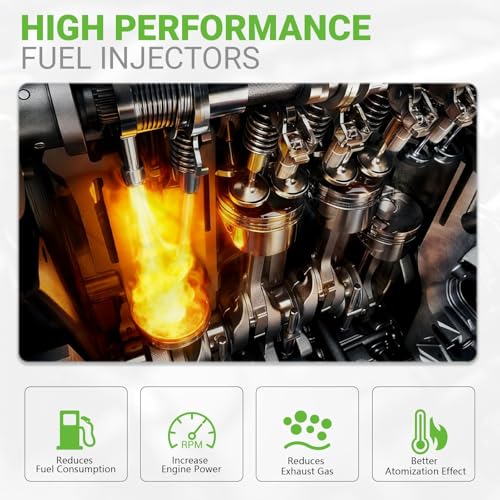 Fuel Injectors FJ930 Set of 4 Compatible with Ford Escape Focus Mercury Mariner L4 2.3L 2005 2006 2007 2008# Replace 3M6Z9F593BA 0280156162 3M6G-BA CM-5086 CM5086 - size: 930