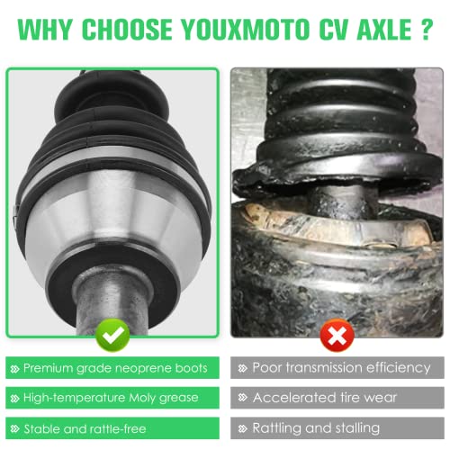 Youxmoto Rear CV Axle Wheel Bearing for Polaris 2013-2018 Ranger XP 900 (Non High-Lift), 2017-2018 Ranger CREW XP 1000 (Non HST), Ranger 570 Full Size 2015/570-6 2016; Drive Half Shaft for 1332947 - size: 2*Rear Axle+bearing