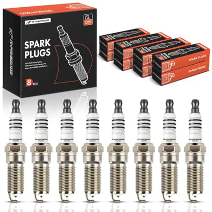 A-Premium Iridium Platinum Spark Plugs Pack of 8, Fine Wire, V8 Engine - style: Pack of 8