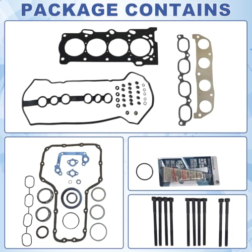 Full Head Gasket Set + Bolts for Toyota, Chevy, Pontiac - color: ES71066, CS26158, HS26158PT-2