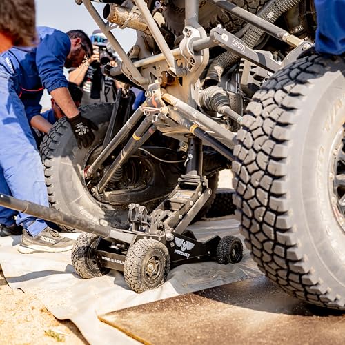 Pro Eagle 3 Ton Kratos Big Wheel Off Road Jack - Heavy Duty Hydraulic Floor Jack for Lifted Trucks & SUVs - All Terrain High Lift with 8 inch Extension & Skid Plate