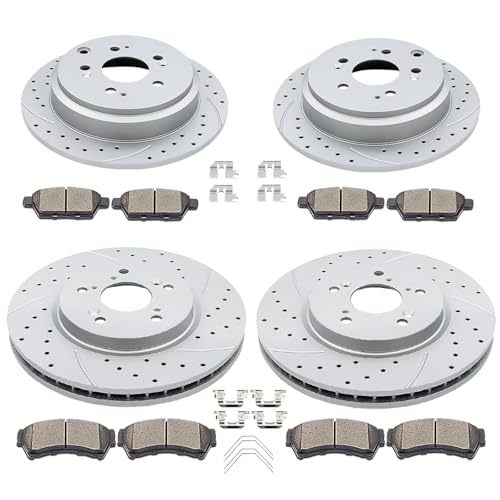 Acinoparts Front and Rear Brake Kit Replacement for 2005 2006 2007 2008 - size: HMBK20801