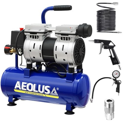 9L Ultra Quiet Air Compressor, 115PSI for Pneumatic Tools