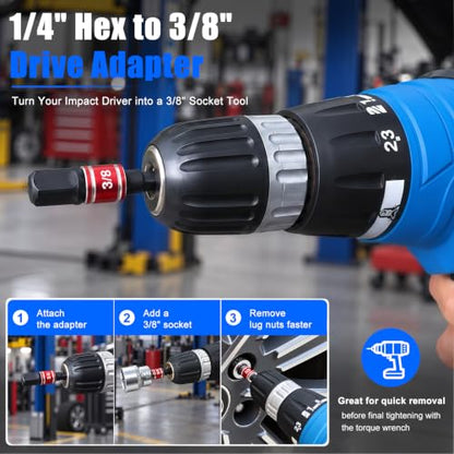 3/8-Inch Drive Click Torque Wrench Set (20-240 in.-lb), 31-Piece Bike & Auto Tool Kit with Metric Sockets (6-21mm), Torx/Hex Bit Sockets, Spark Plug Sockets & Extension - size: 3/8" 20-240 in.lb - 31 Pcs