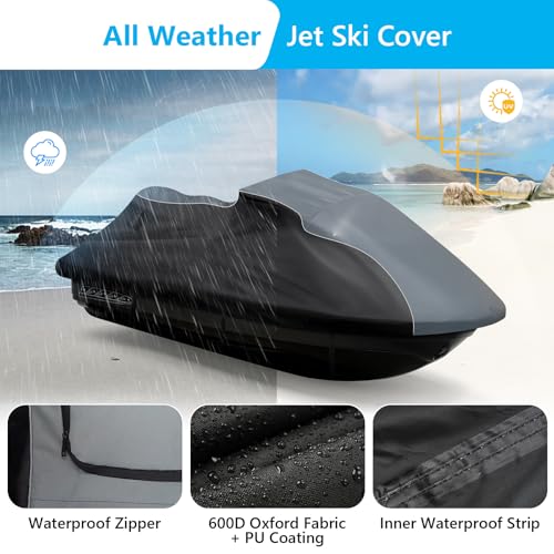 Jet Ski Cover for Sea-Doo GTI/GTI Limited, GTS/Rental 2011-2019 Waterproof - size: For Sea-doo 2011-2019 GTI, GTS