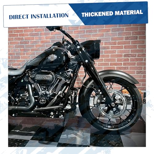 19 inch Front Fender Vivid Black Fit for Harley Touring 1996-2023 - size: R19, style: Vivid Black
