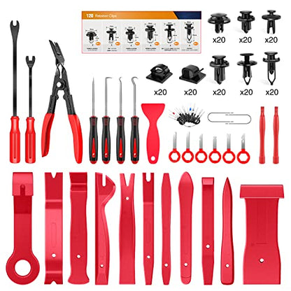 GOOACC 200Pcs Auto Trim Removal Tool and Push Pin Retainer Clip Set - color: 120Pcs Clips +80 Remover