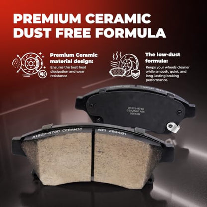 10.87 inch Front Drilled&Slotted Brake Rotores and Ceramic Pads - size: S-55185+D1522