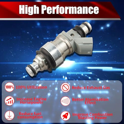 Set of 6 Fuel Injectors FJ180 23250-62030 Replacement - size: FJ180