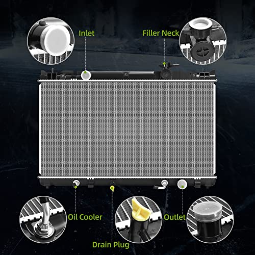 AUTOSAVER88 Radiator Compatible with 2002 2003 2004 2005 2006 Camry 2004-2007 2008 Solara 2.4L L4 - style: 02-06 Camry L4 2.4L