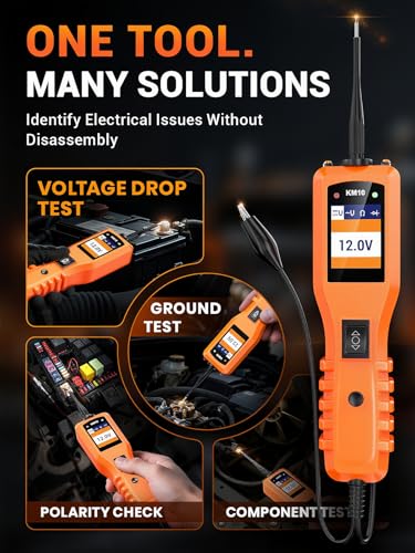 KZYEE KM10 Power Circuit Probe Tester with Live Waveform Display - color: Red-Orange