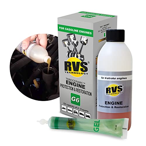 G6 Engine oil Treatment; For Gasoline Engines with a Motor oil capacity up to 6 quarts; Save fuel, Boost Power and Safely Restore and protect your Car, Truck, and all other engines - size: 6 Qts