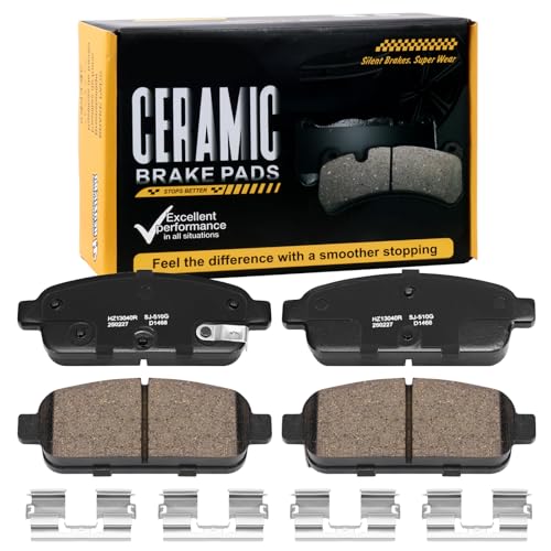 D1468 Rear Ceramic Brake Pads Kit Fit For Chevrolet Cruze 2011-2015, For Volt 2011-2015, For Sonic 2013-2017, For Trax 2015-2017, For Buick Verano 2012-2017, For Encore 2013-2017 - size: HZ1468