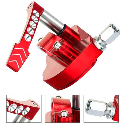 7/8 Universal Billet Thumb Throttle Lever Control Assembly CNC ATV Fit for YAMAHA Banshee Raptor 350 660 700 HD TRX 400EX 250R 450R Suzuki LTR450 250 500 LTZ400 250 500R Kawasaki - Red - color: Red