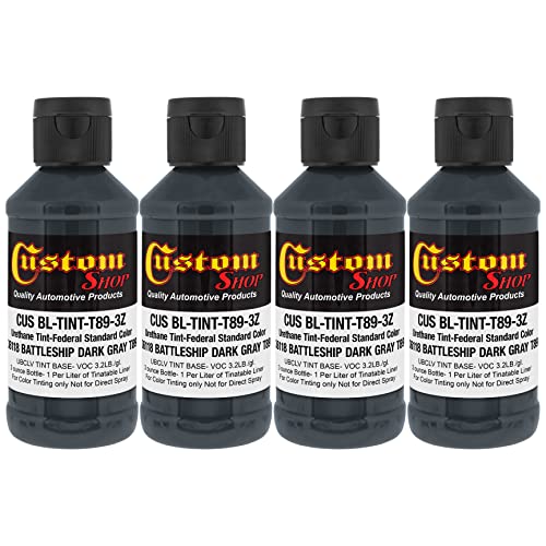 Custom Coat 3 Ounce, Battleship Dark Gray,Bedliner Tint Concentrate, 4 Pack - color: Battleship Dark Gray, size: 3-Ounce (Pack of 4)