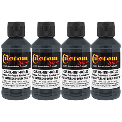 Custom Coat 3 Ounce, Battleship Dark Gray,Bedliner Tint Concentrate, 4 Pack - color: Battleship Dark Gray, size: 3-Ounce (Pack of 4)