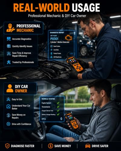 OBD2 Scanner M6,Car OBDII Diagnostic Code Reader (Orange)