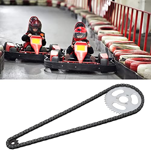RiToEasysports T8F Front and Rear Sprocket Chain,Steel Motor Chain Sprocket Set for Modified Karts Atvs and Mini Motorcycles Electric Bicycle Modification Accessories