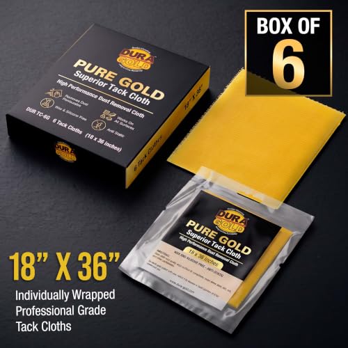Dura-Gold - Pure Gold Superior Tack Cloth (Pack of 6), Woodworking, Auto - size: 6 Count