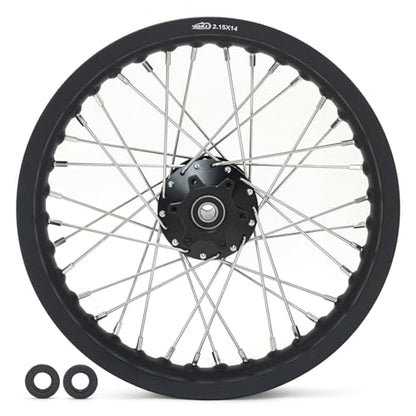 TOFR CNC 14x2.15 Rear Wheel Rim for Talaria Sting R MX3/R MX4/XXX/X3 Pro - color: Black, size: 14" Rear