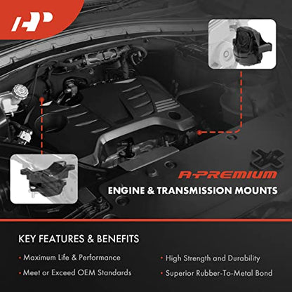 A-Premium Engine Motor and Transmission Mount Kit, with Torque Strut Mount