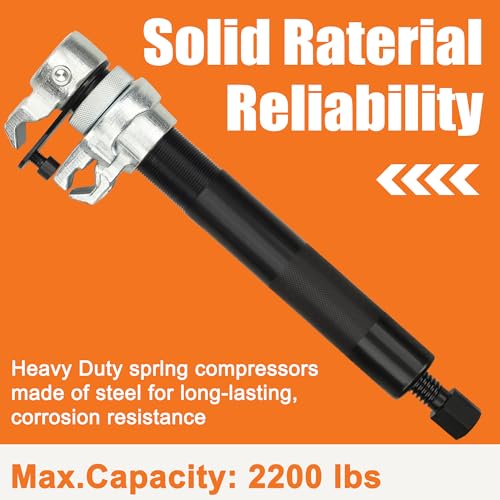 Coil Spring Compressor Tool, Heavy Duty Macpherson Strut Spring Compressor Set with Safety Bracket for Car Truck ATV UTV, 2200 LB Capacity