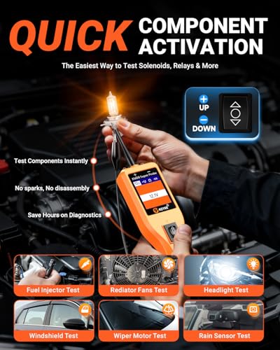 KM06 8-35V Automotive Circuit Tester, Power Circuit Probe & Component Activation - color: Amber Orange