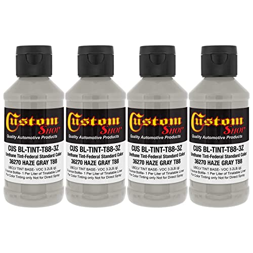 Custom Coat 3 Ounce, Haze Gray, Bedliner Tint Concentrate, 4 Pack - color: Haze Gray, size: 3-Ounce (Pack of 4)