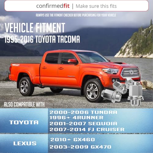Wheel Accessories Parts 24 Pcs M12x1.5 12x1.5 Thread OEM Factory Style Lug Nuts 1.8" Long Chrome 13/16" 21mm Hex Fits Toyota Tacoma ｜ 90084-94002 ｜ 611-212 - color: Chrome, size: 24 Pack, style: Toyota 1996-24 4Runner