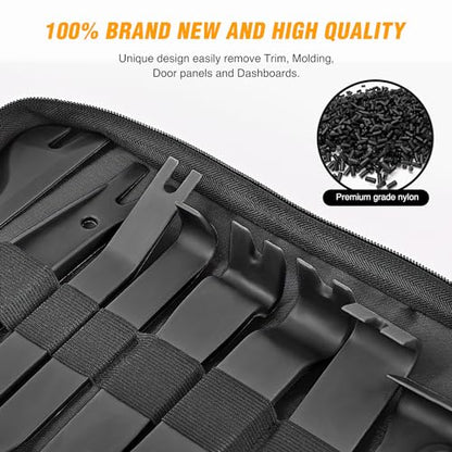 GOOACC 330Pcs Trim Removal Tool, Auto Push Pin Bumper Retainer Clip Set Fastener Terminal Remover Tool Adhesive Cable Clips Kit Car Panel Radio Removal Auto Clip Pliers, Black - color: 330Pcs Clips Removal Kit Black