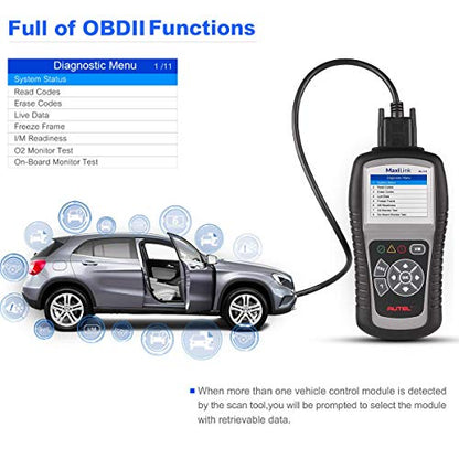 Autel MaxiLink ML519 OBD2 Scanner, 2026 OBDII Diagnostic Scan Tool - color: Black