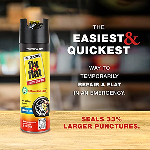 Fix-A-Flat Tire Repair, 16 oz, 2-Pack | Emergency Use | Eco-Friendly Formula | For Standard Tires | Universal Fit - size: Sedan / Coupe (Pack of 2)