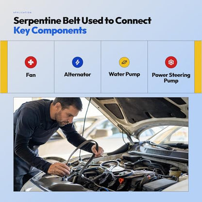 K060915 Serpentine Drive Belt 6-Rib for Buick Lucerne, Cadillac - size: 6PK2325-2325mm