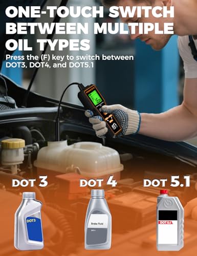 FT01 POROMETISTO Brake Fluid Tester with Flashlight for DOT3,DOT4,DOT5.1