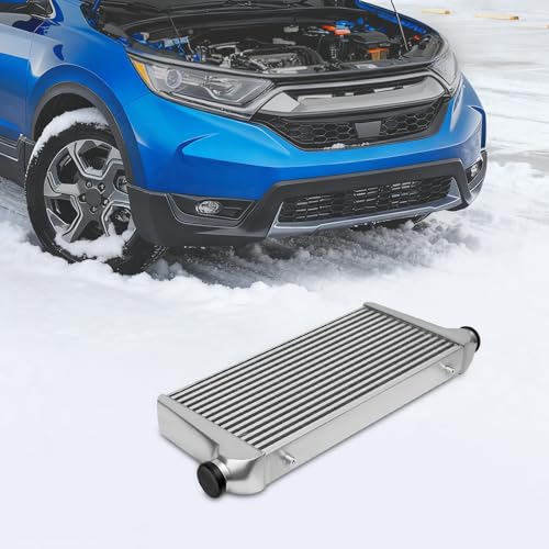 Universal Front Mount Intercooler with 2.5" Inlet/Outlet, 31" x 12" x 3" Aluminum Turbo Intercooler Bar & Plate for Cars and Trucks