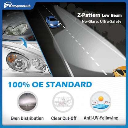 Halogen W/Bulbs Headlights for 2002-2005 Hyundai Sonata 4-Dr - color: Chrome Housing | With High & Low Beam Bulbs