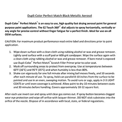 Dupli-Color Perfect Match Premium Automotive Paint, Black (M), 8 oz - color: Black (M), size: 8 Ounce (Pack of 1), style: Honda