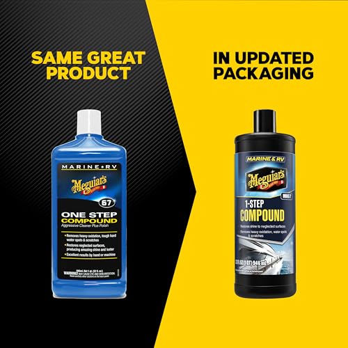 Meguiar's M67 Marine/RV One-Step Compound, 32oz - size: 32 Fluid Ounce, style: One-Step Compound (32 Oz)