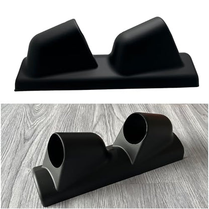 Universal Black 2" 52mm Double 2 Hole Pillar Gauge Pod Holder - size: Double