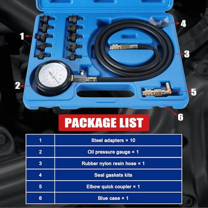 NYXOVA Oil Pressure Tester Kit, Oil Pressure Gauge Tool