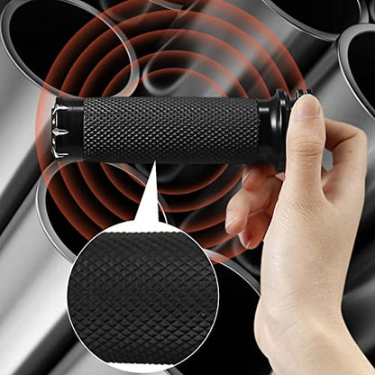 25mm Motorcycle Handlebar Hand Grips Universal Replacement for 2004 Harley-Davidson Road King Police EFI FLHPI